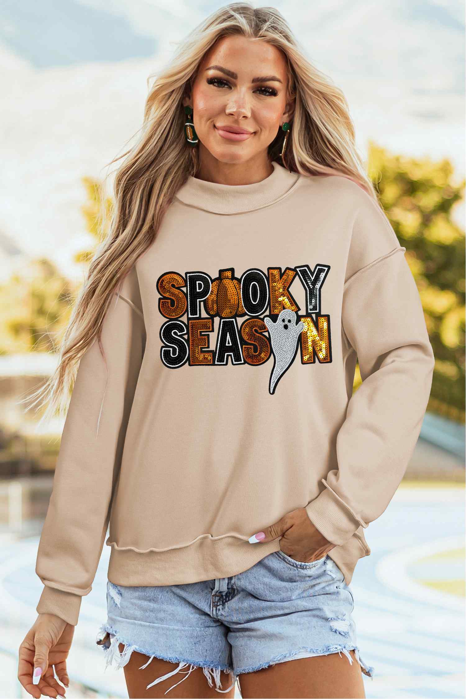 Spooky Season Sequin Sweatshirt