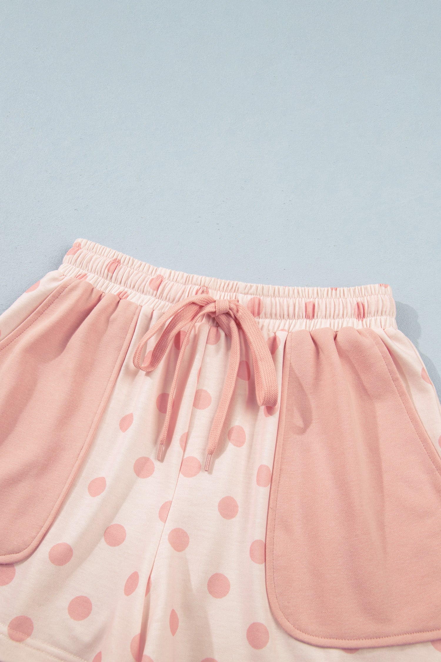 Sweet Pink Polka Dot Polo Shorts Set