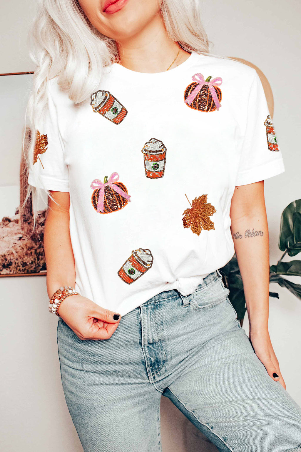 Fall Sparkle Pumpkin Tee