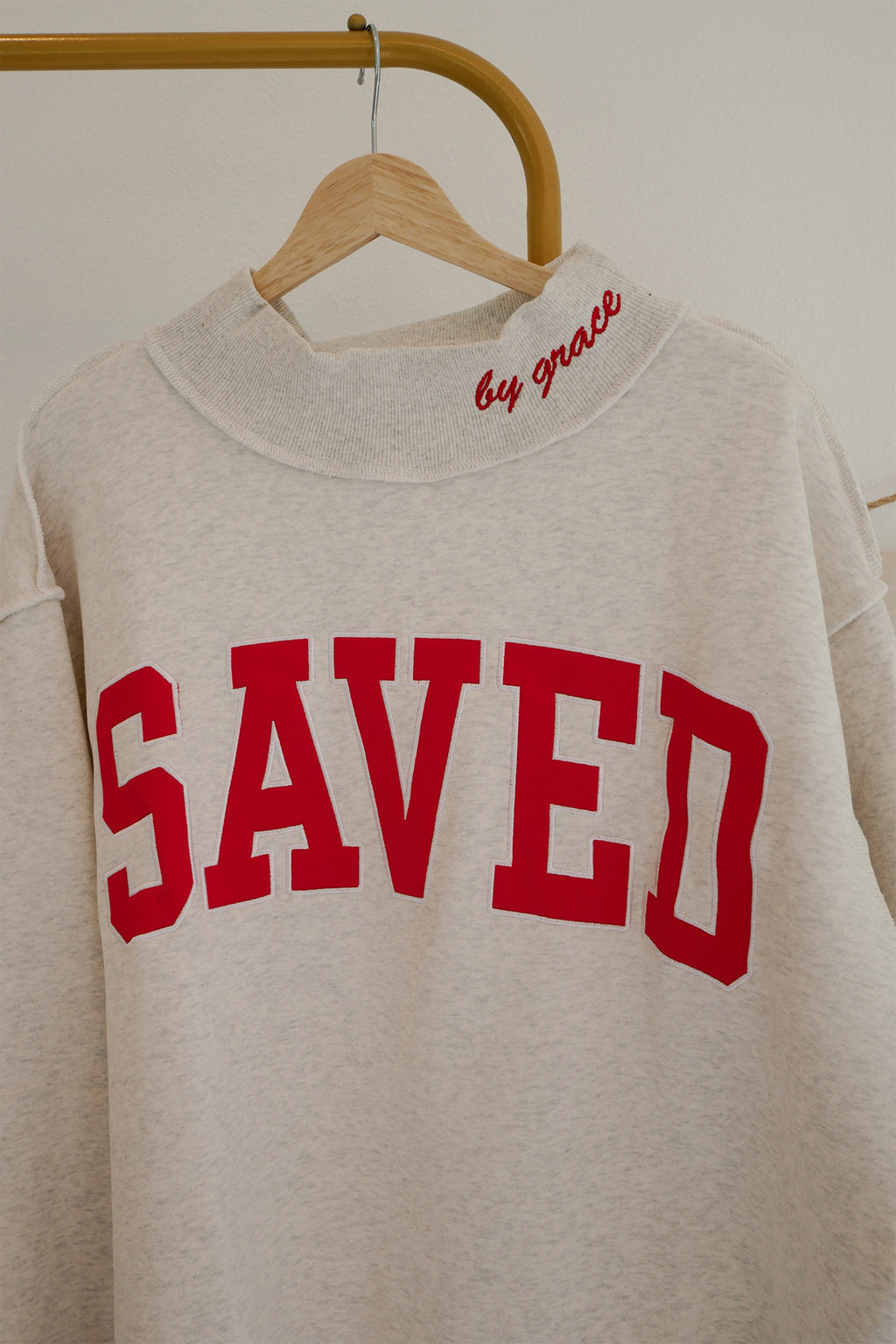Saved By Grace Embroidered Sweatshirt