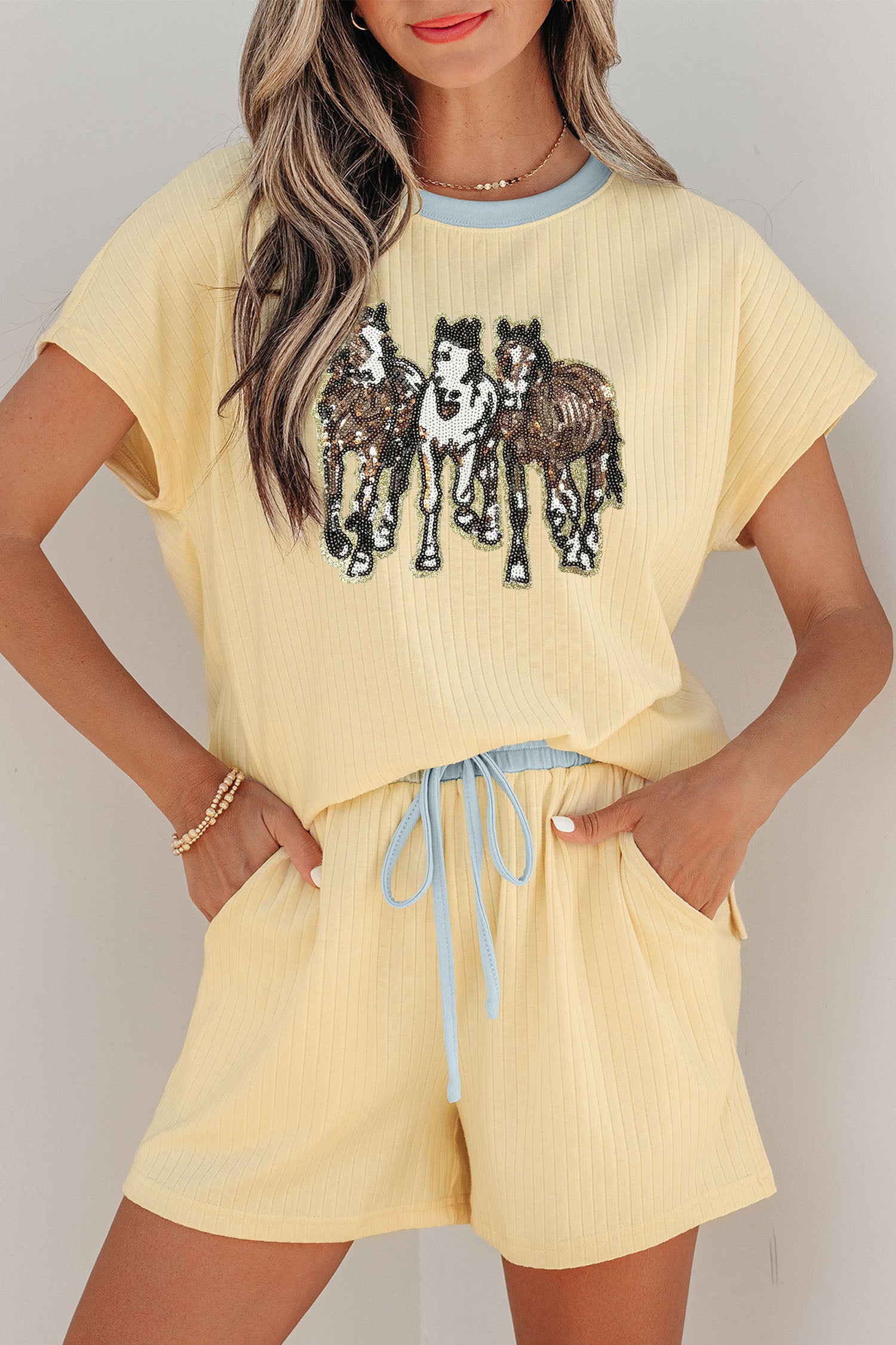 Golden Cowgirl Knit Set