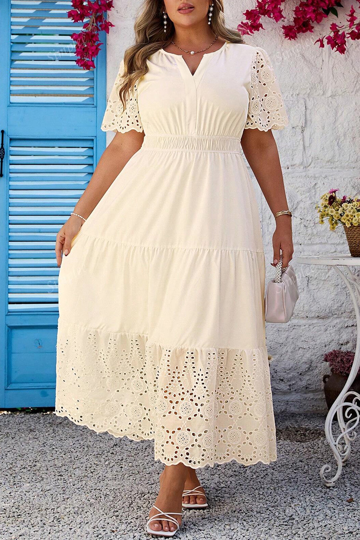 Apricot Plus Size Maxi Dress