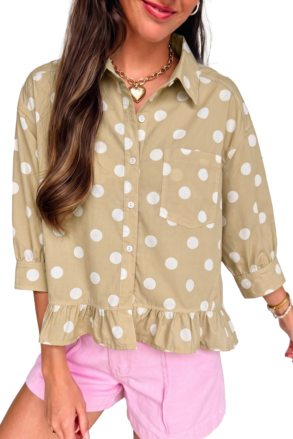 Sweet Dot Ruffle Top