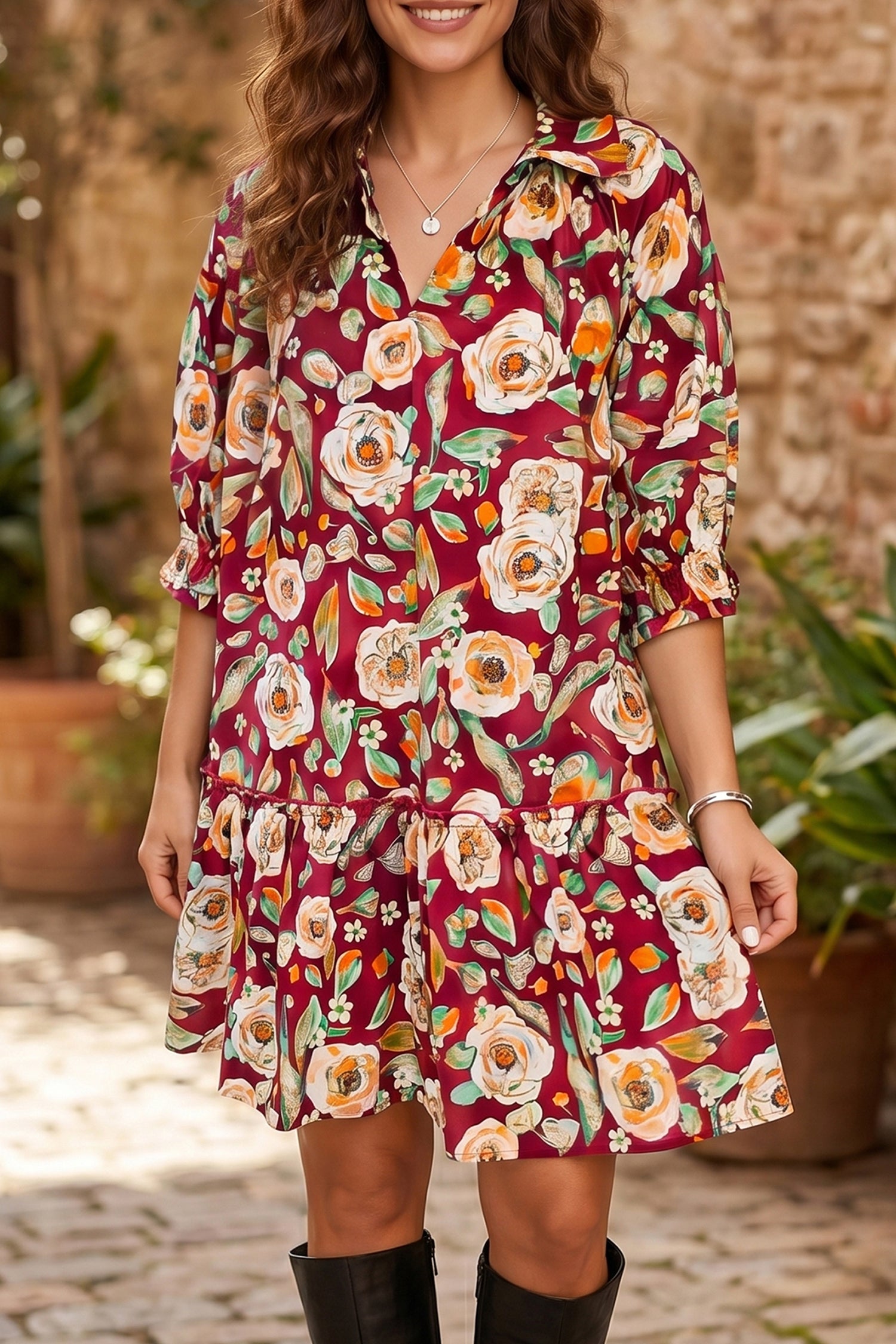 Ruby Floral Darling Dress