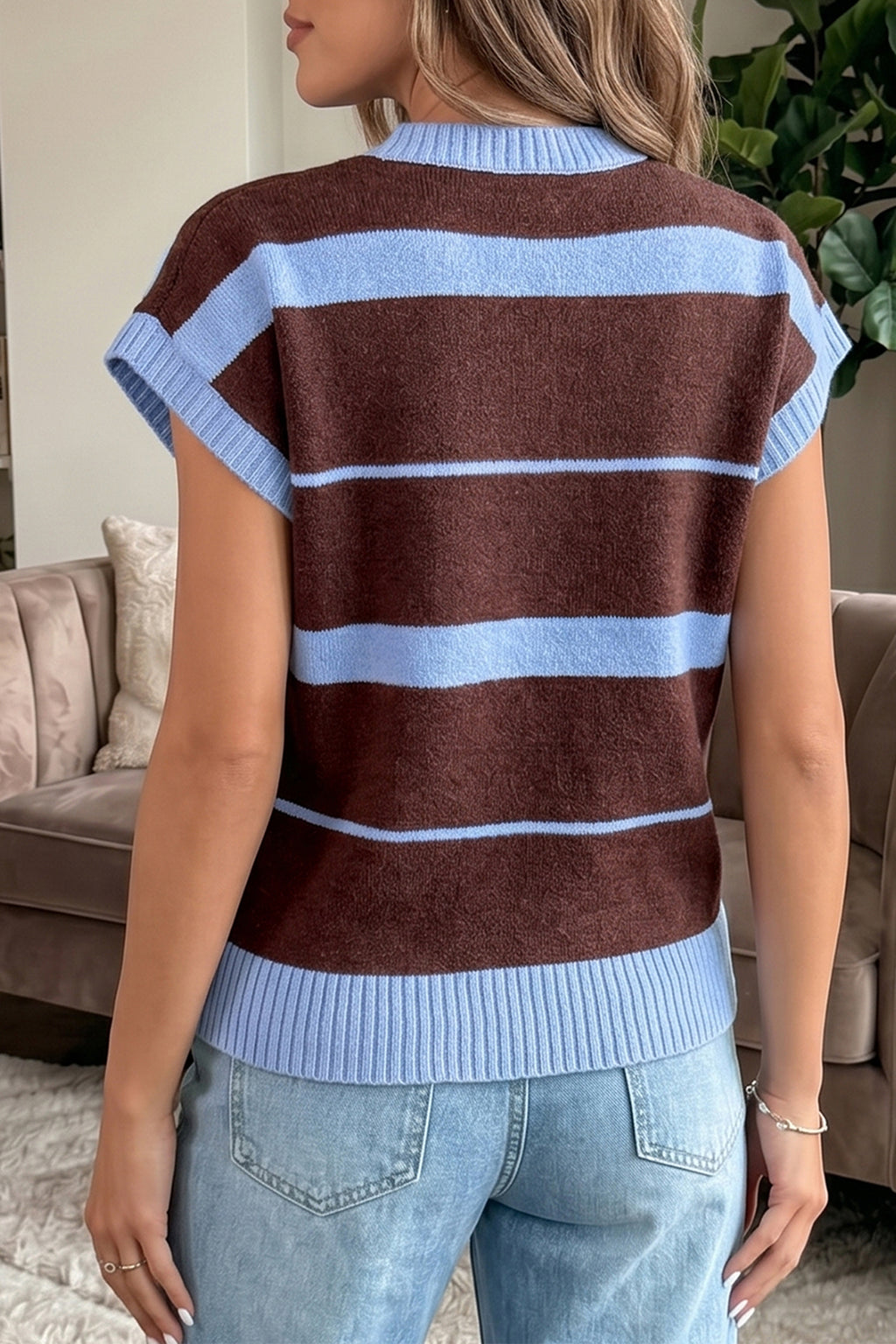Breezy Blue Stripe Top