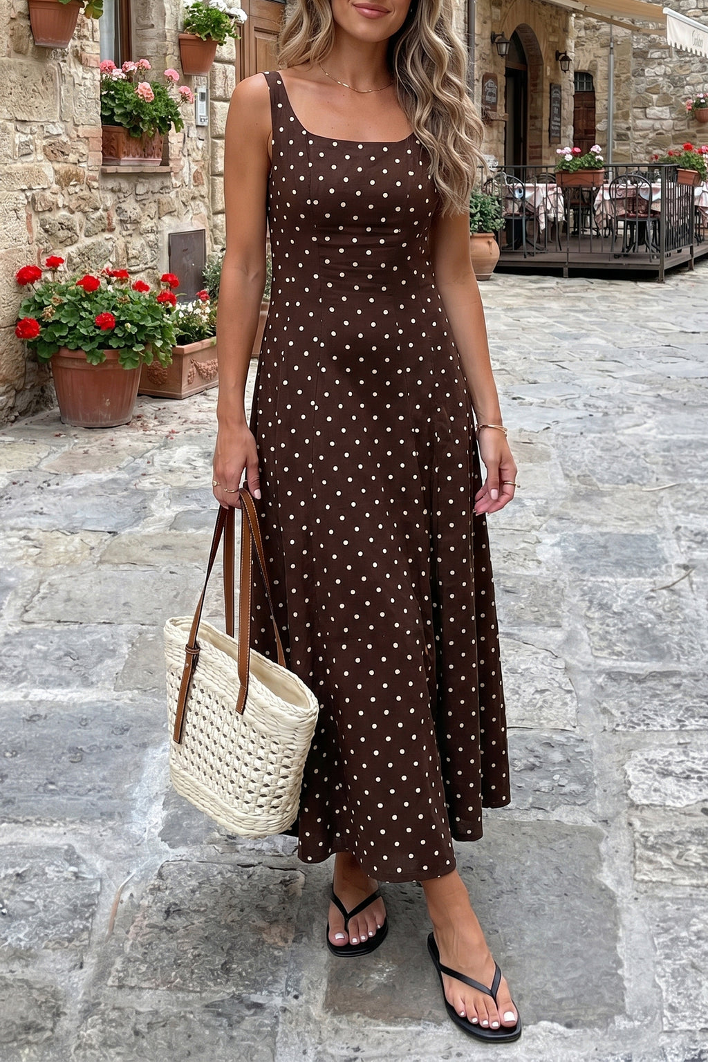 Sweetheart Dot Maxi Dress