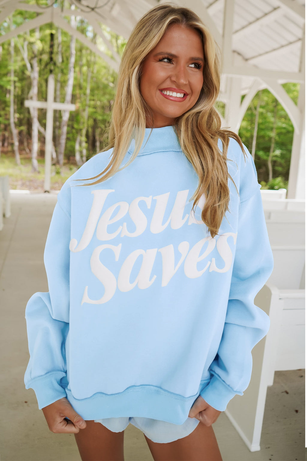 Jesus Saves Baggy Sweatshirt