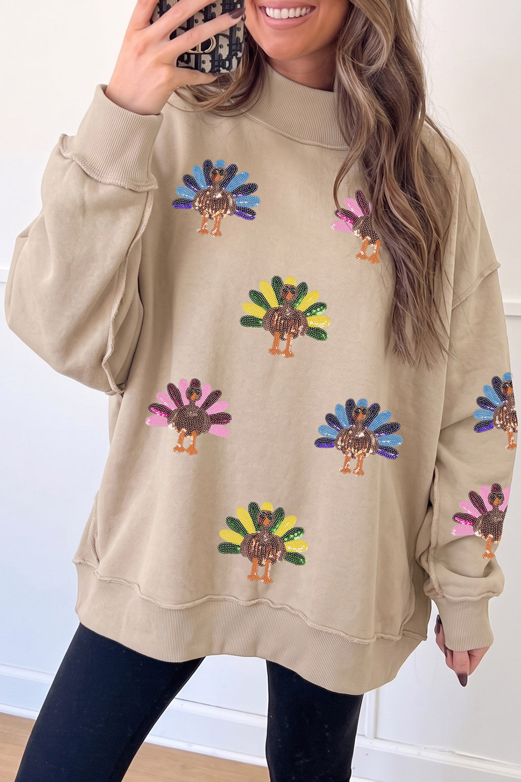 Thankful & Sparkly Turkey Sweatshirt