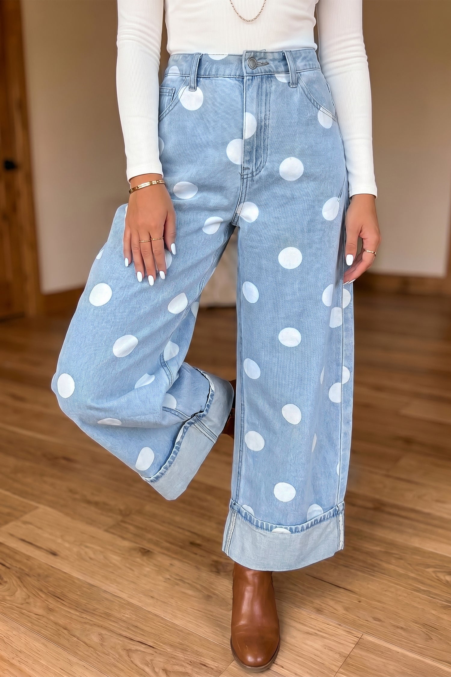 Pretty in Polka Dot Jeans