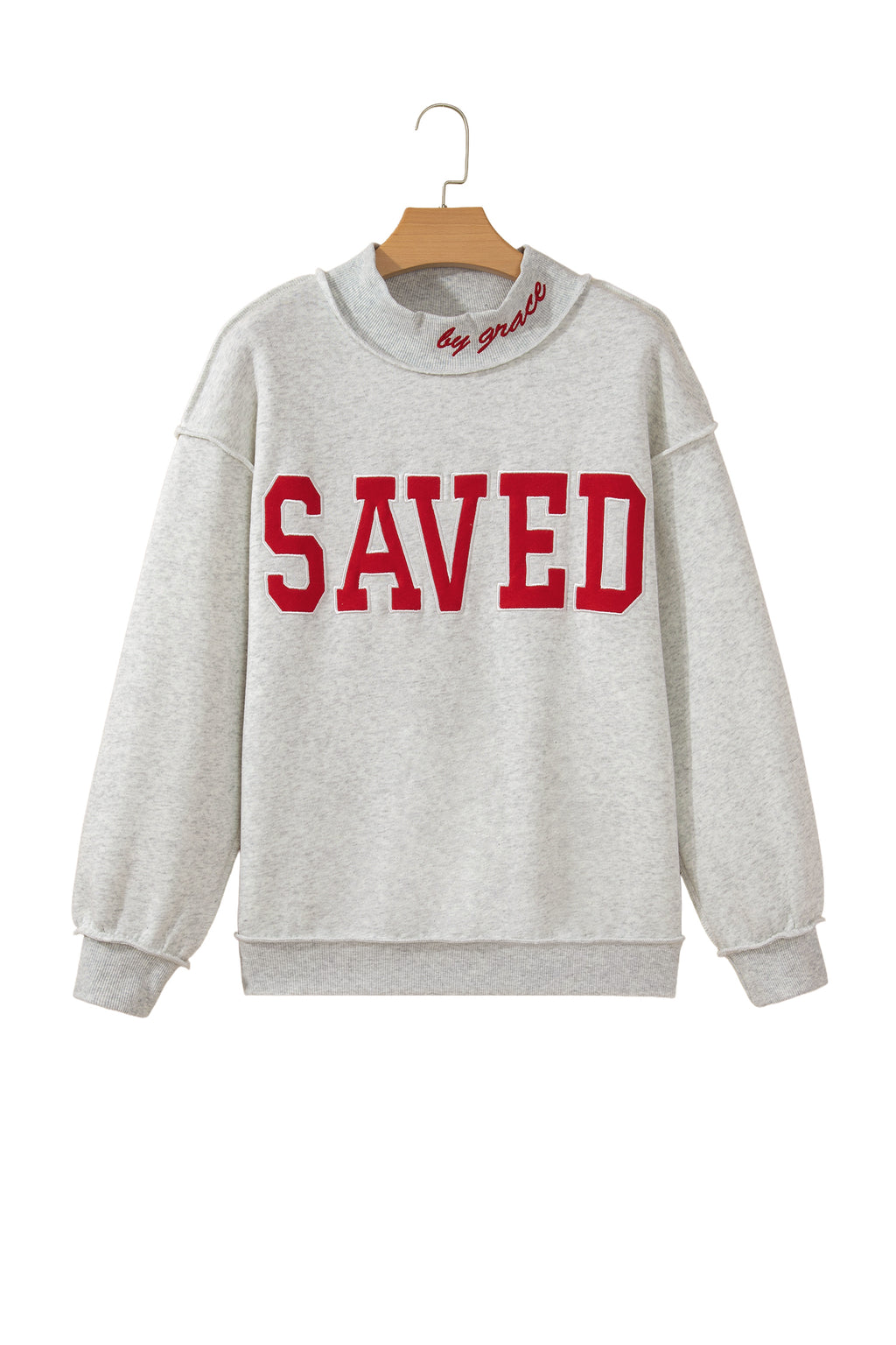 Saved By Grace Embroidered Sweatshirt