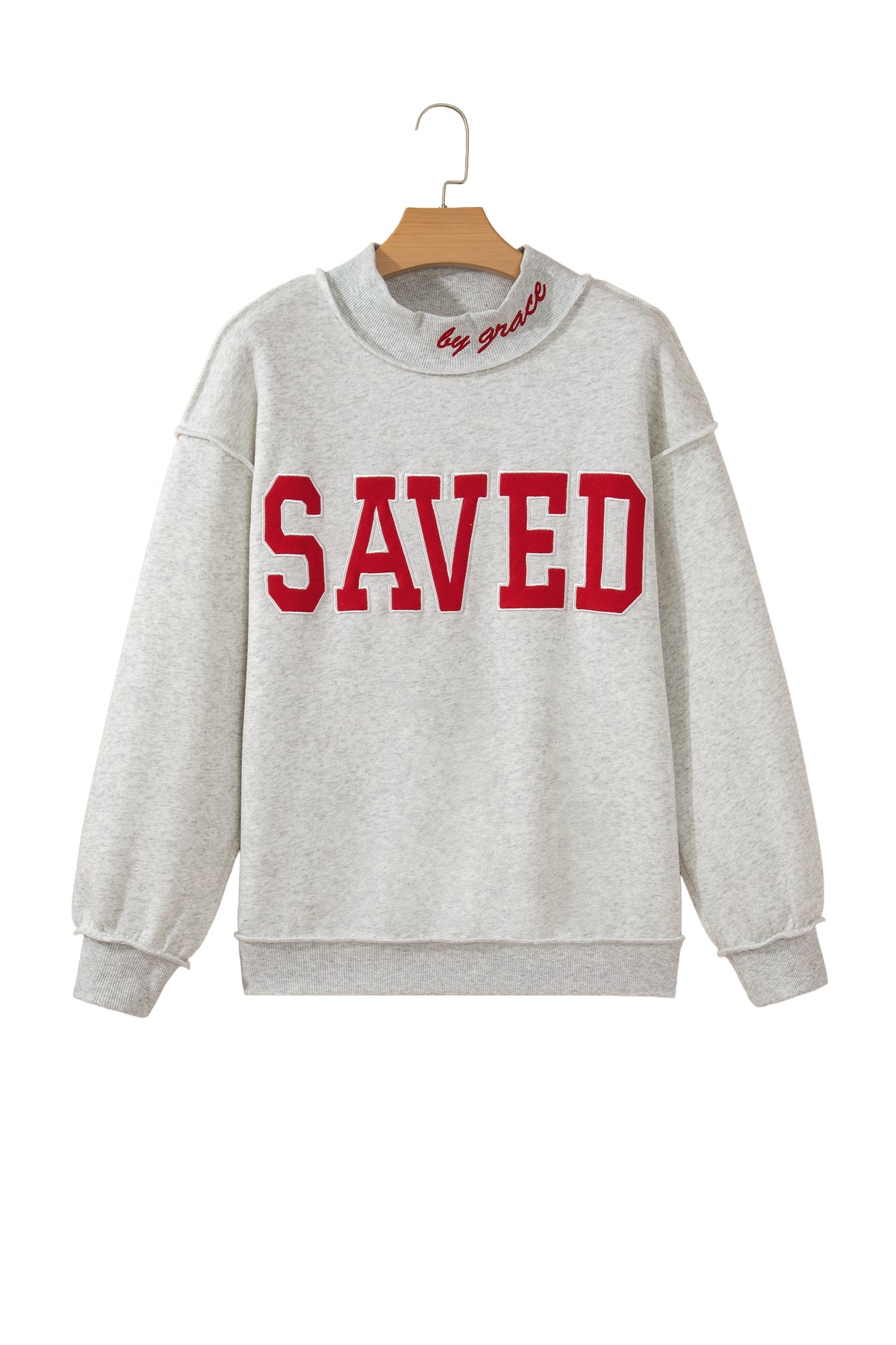 Saved By Grace Embroidered Sweatshirt