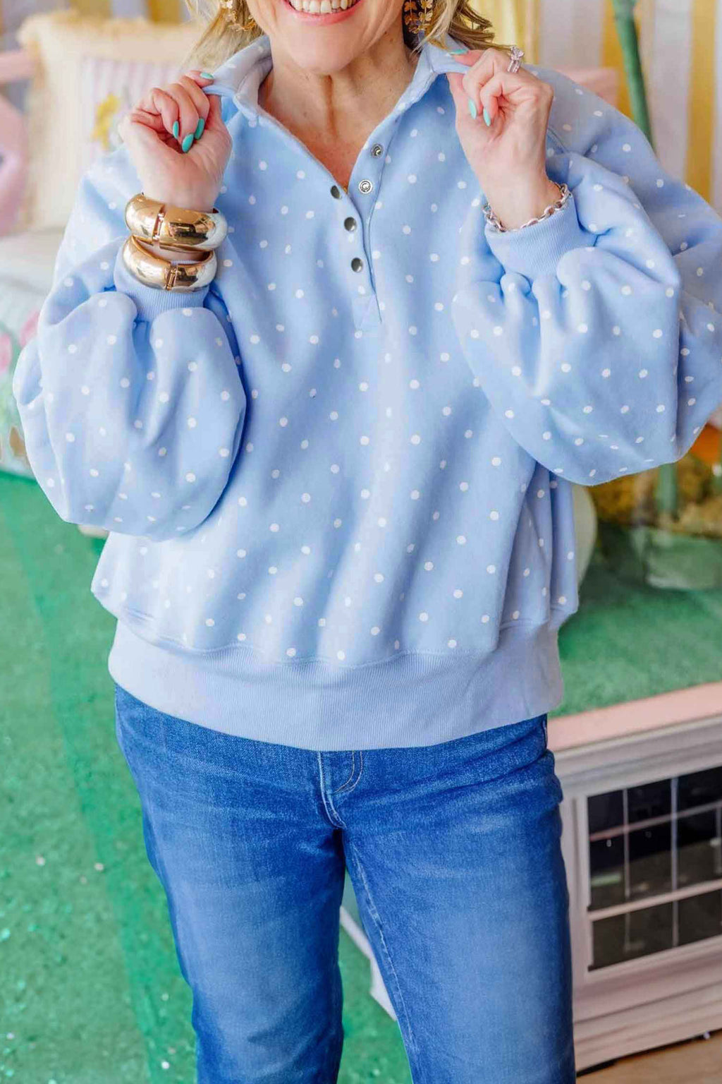 Polka Dot Pretty Sweatshirt