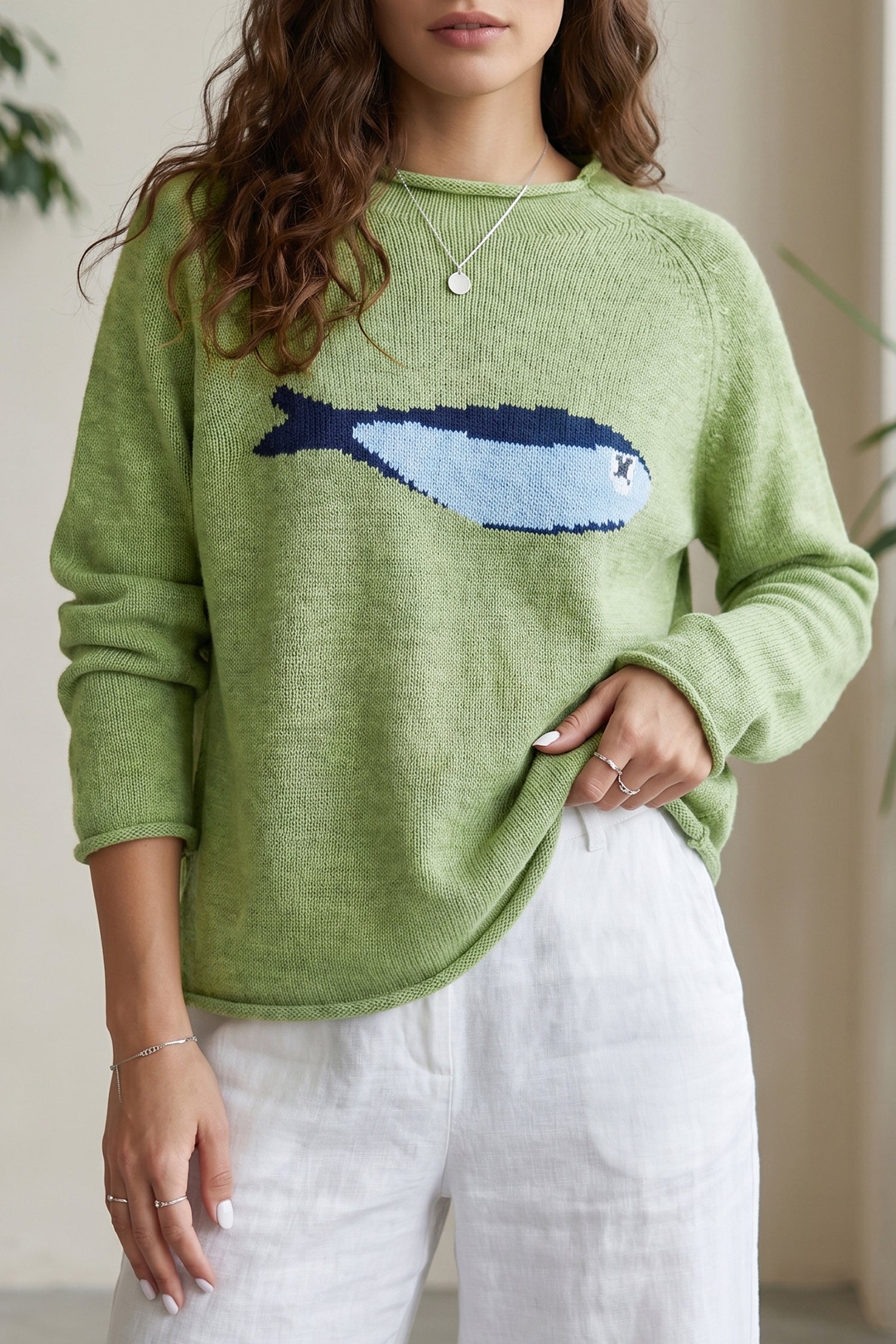 Free Spirit Fish Knit Sweater