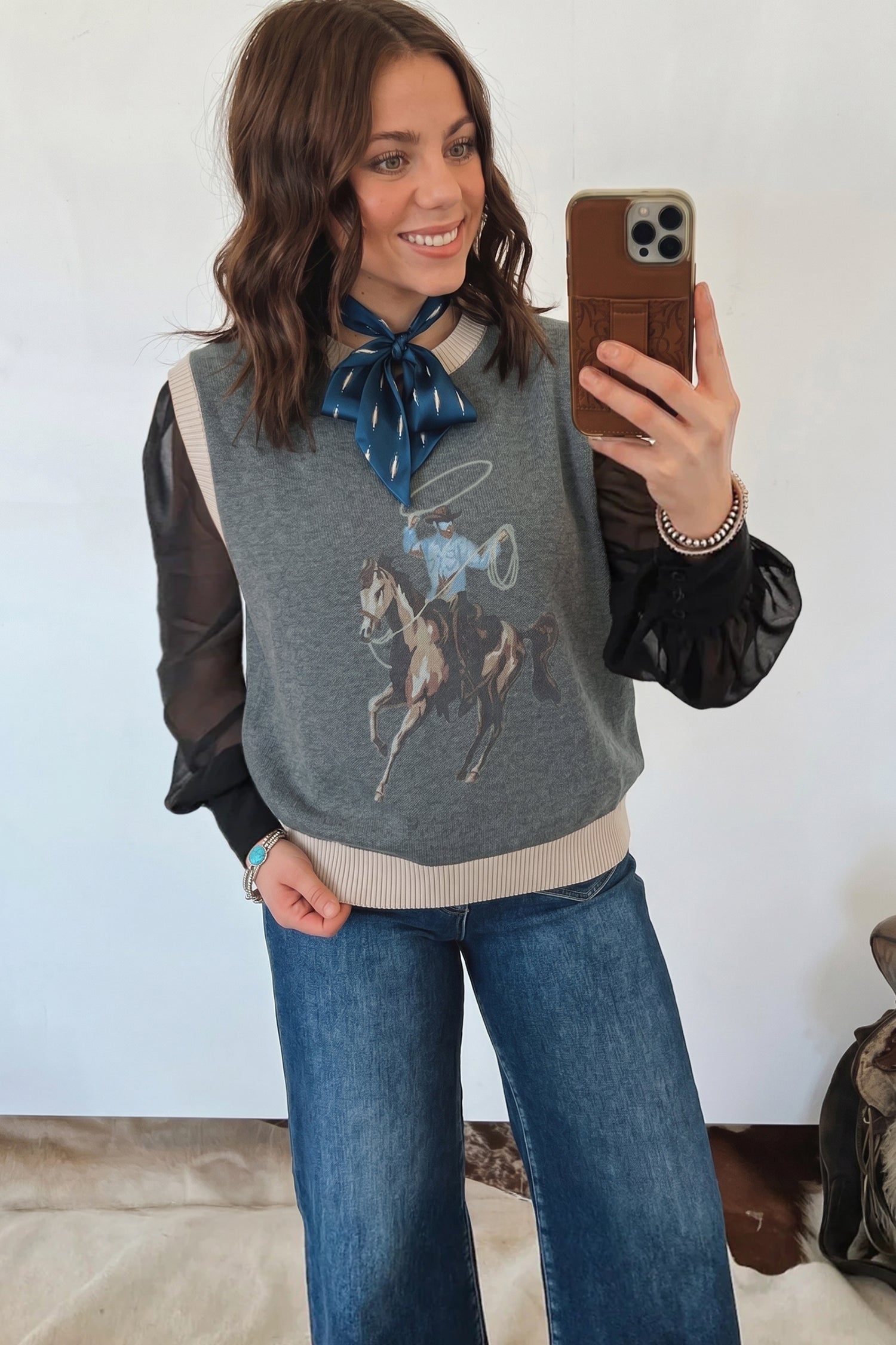 Cowgirl Cozy Knit Vest