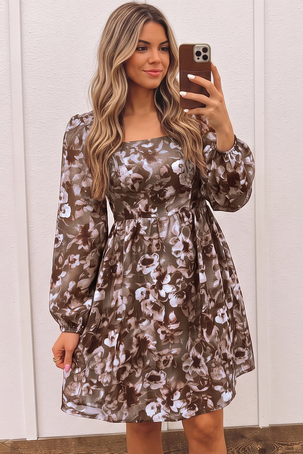 Coffeehouse Floral Dress