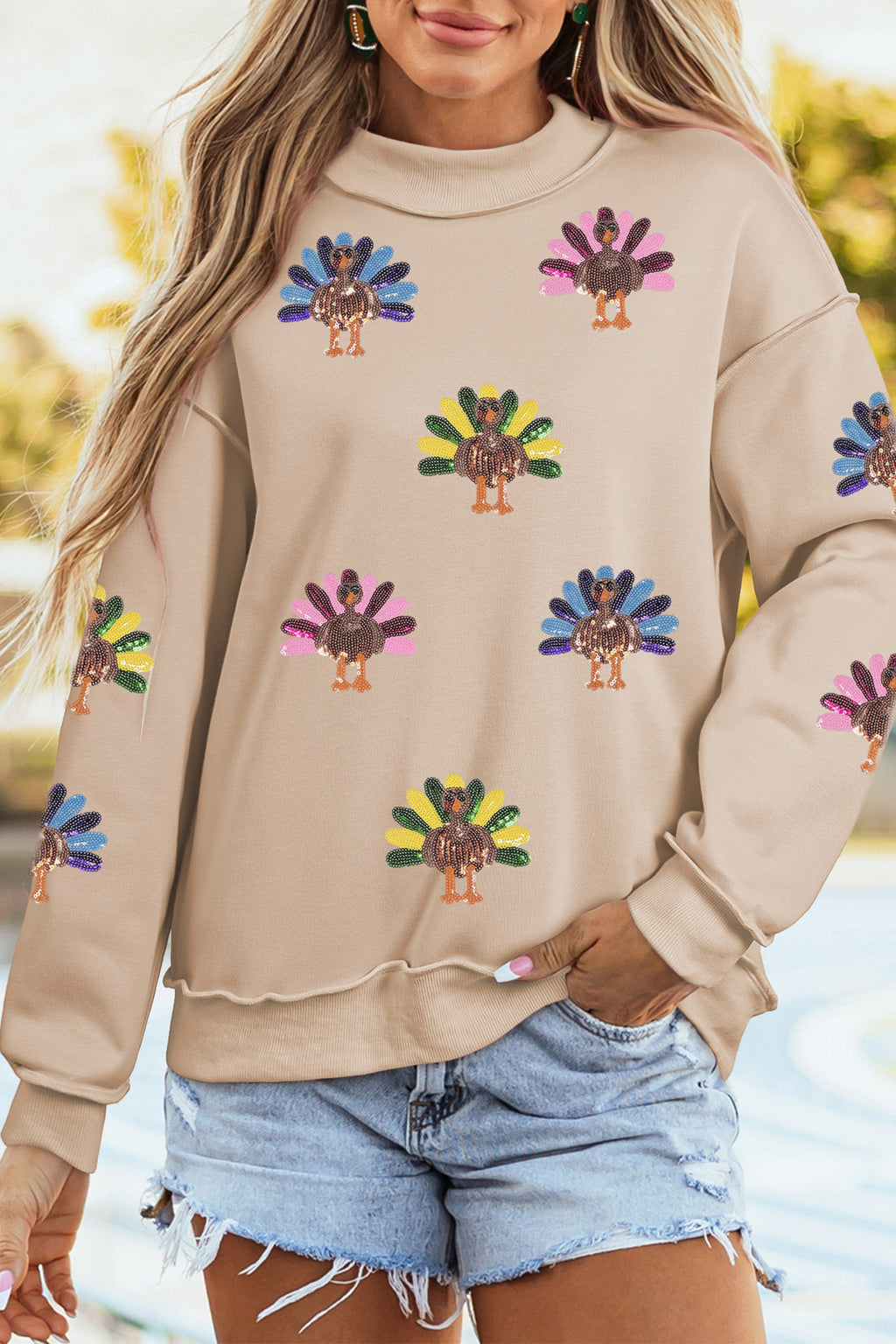 Thankful & Sparkly Turkey Sweatshirt