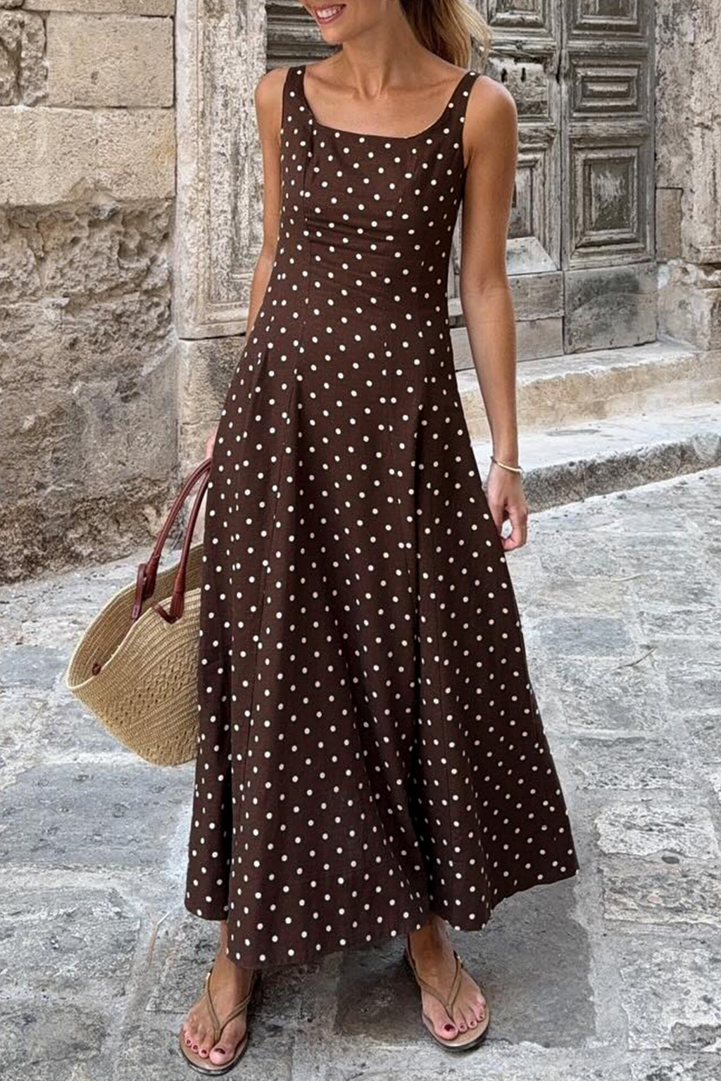 Sweetheart Dot Maxi Dress