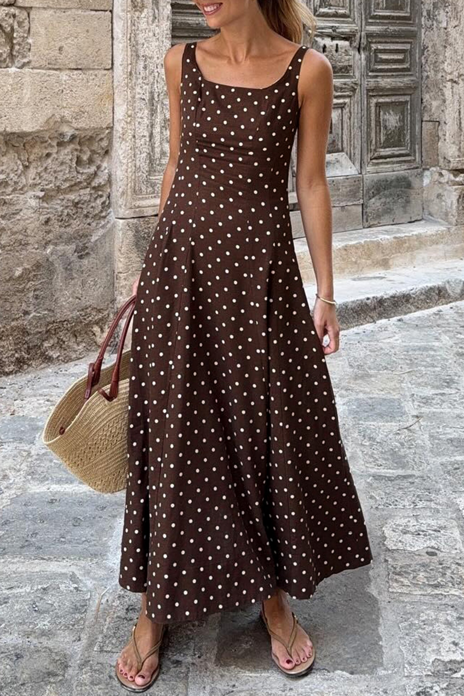 Sweetheart Dot Maxi Dress