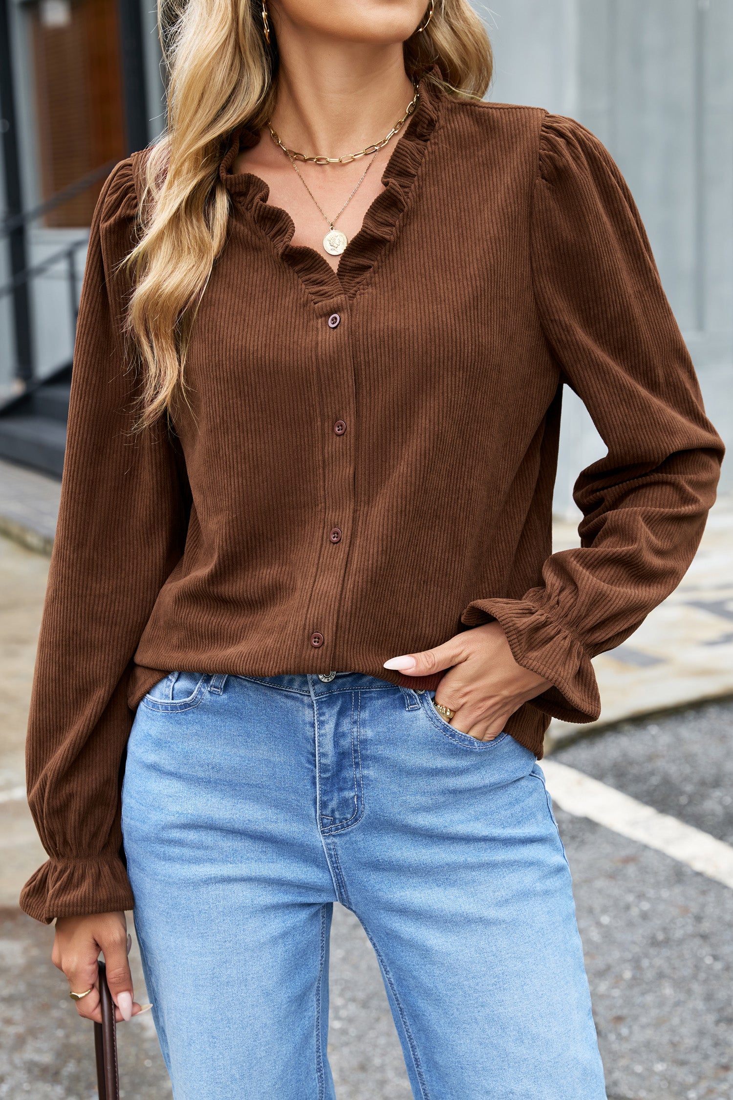 Coffee Date Corduroy Shacket