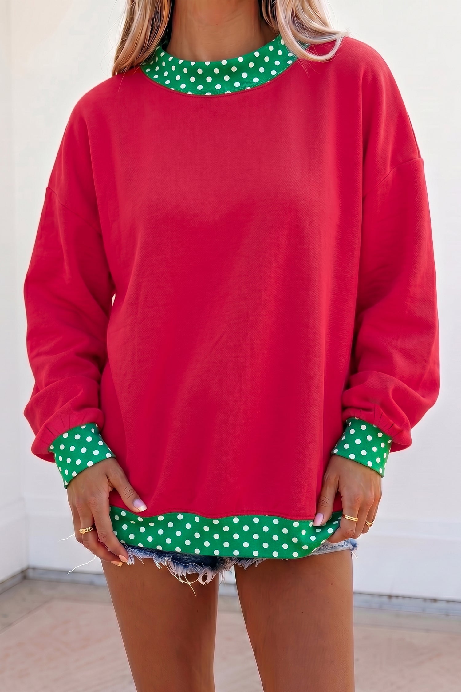Polka Dot Sweatshirt