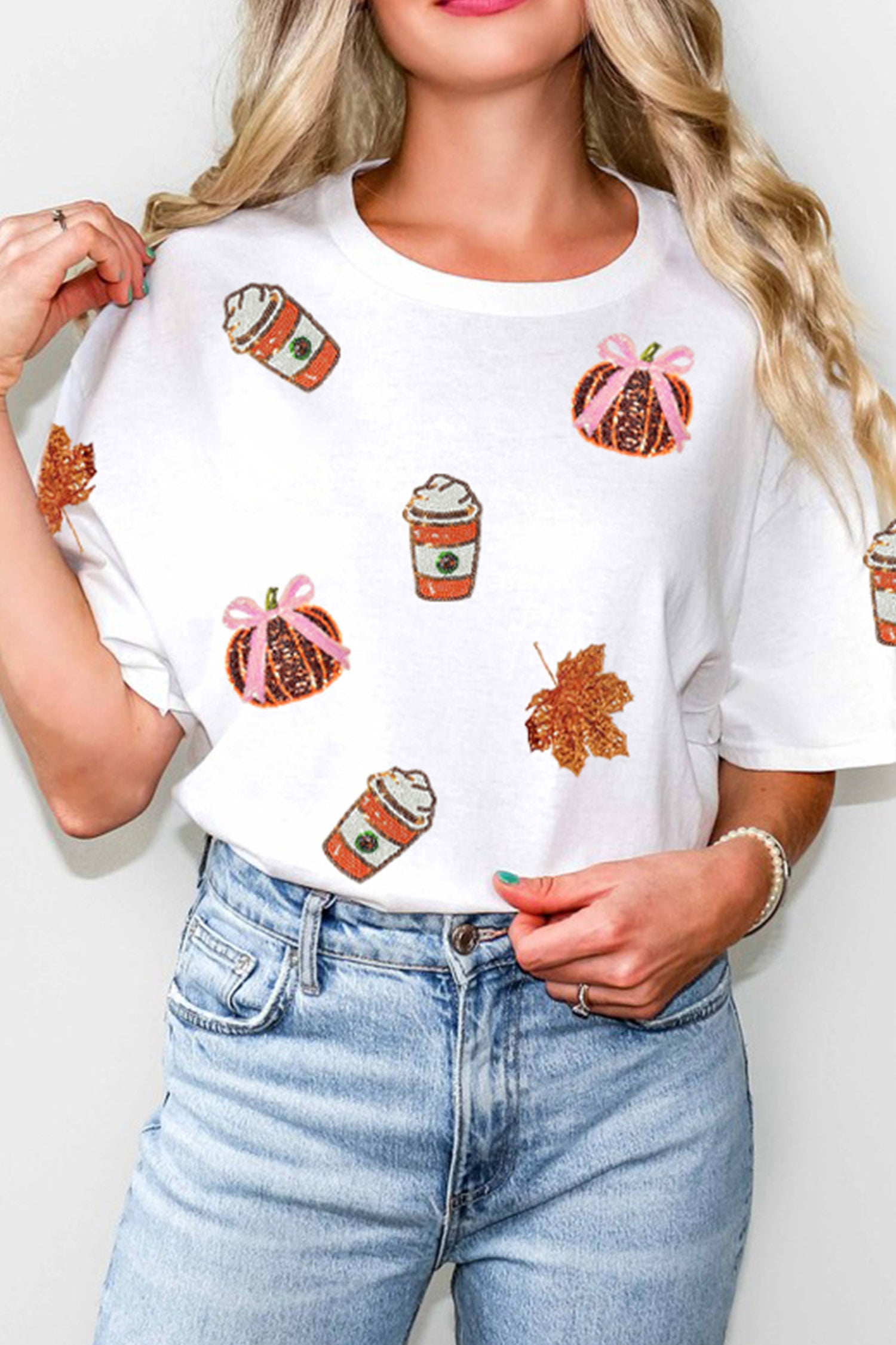 Fall Sparkle Pumpkin Tee