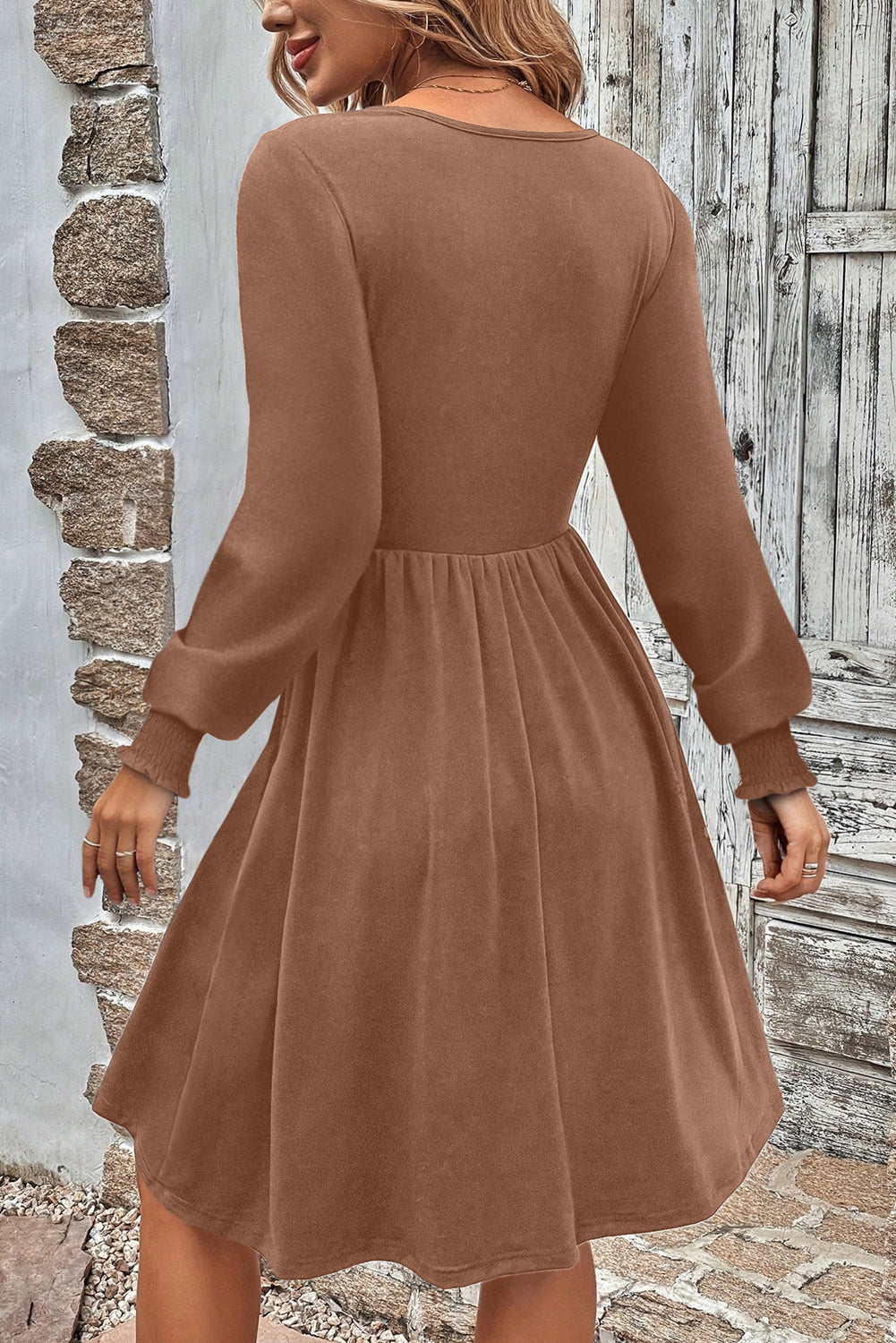 Chestnut Charm Mini Dress
