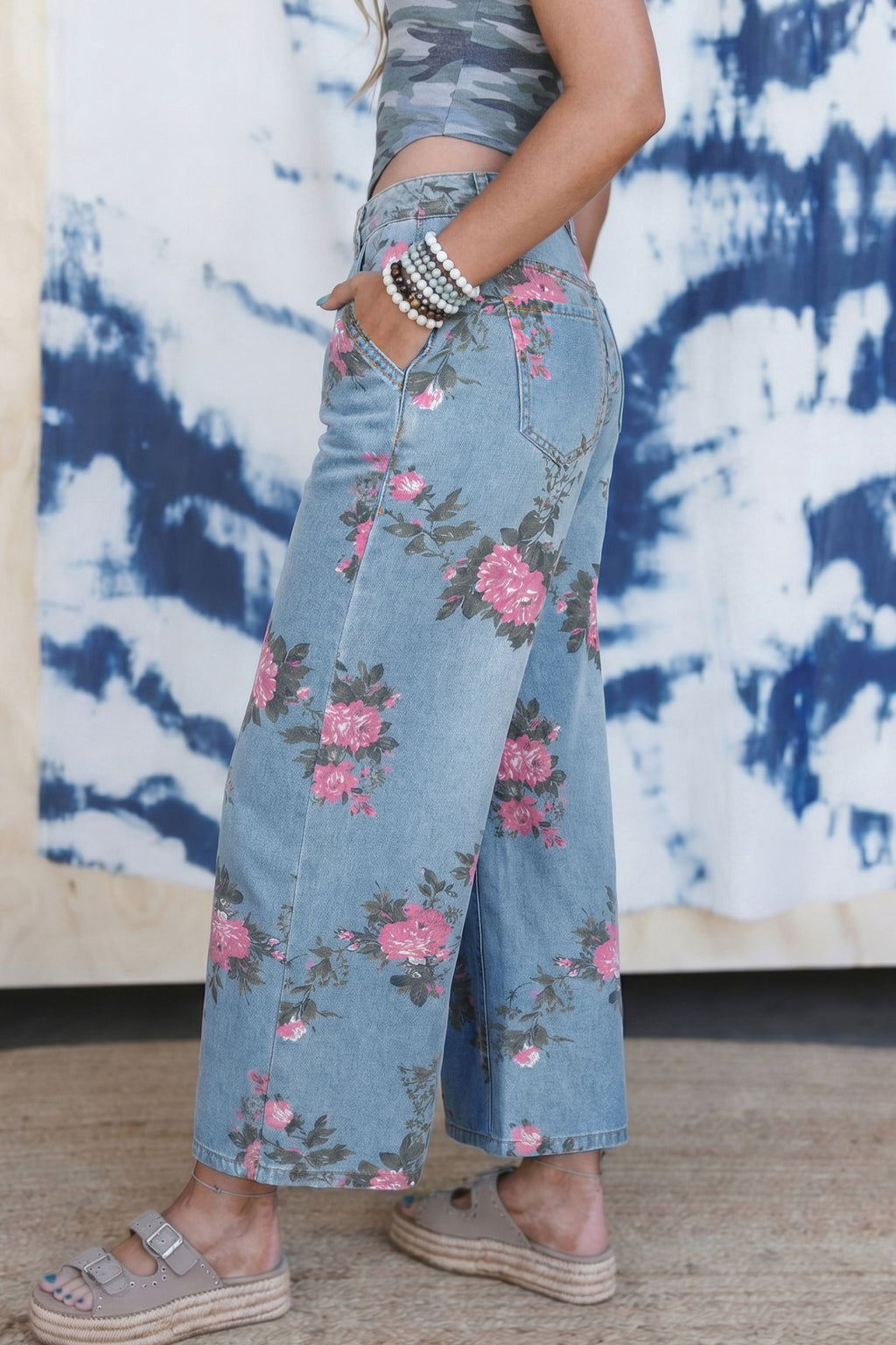 Garden Floral Bootcut Jeans