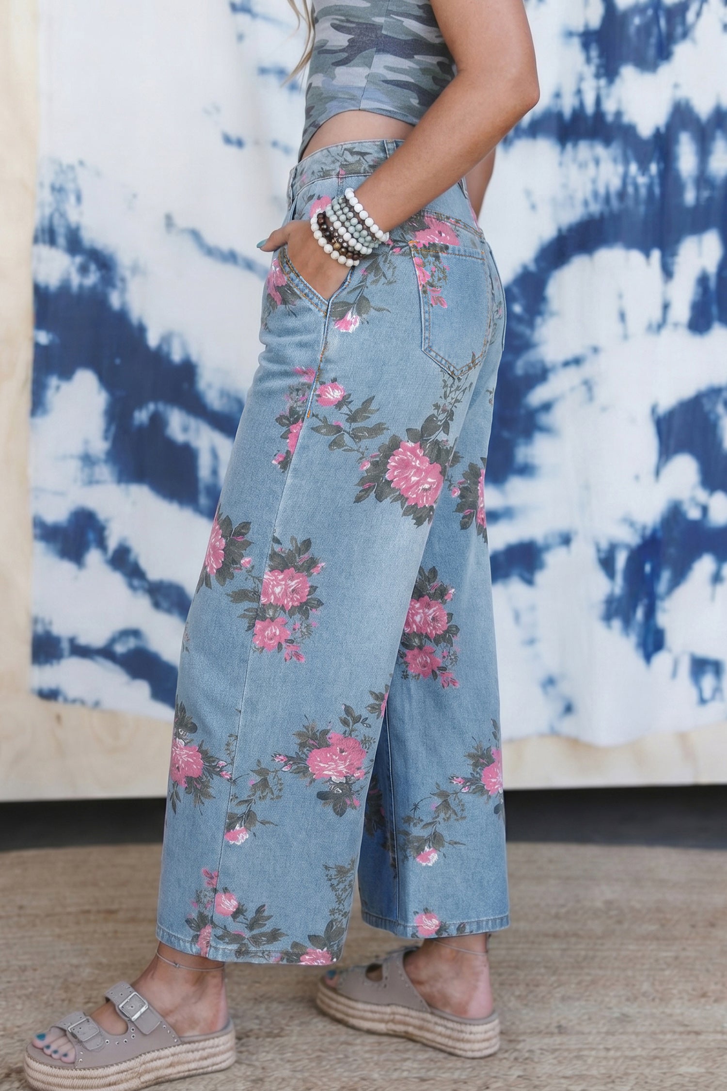 Garden Floral Bootcut Jeans