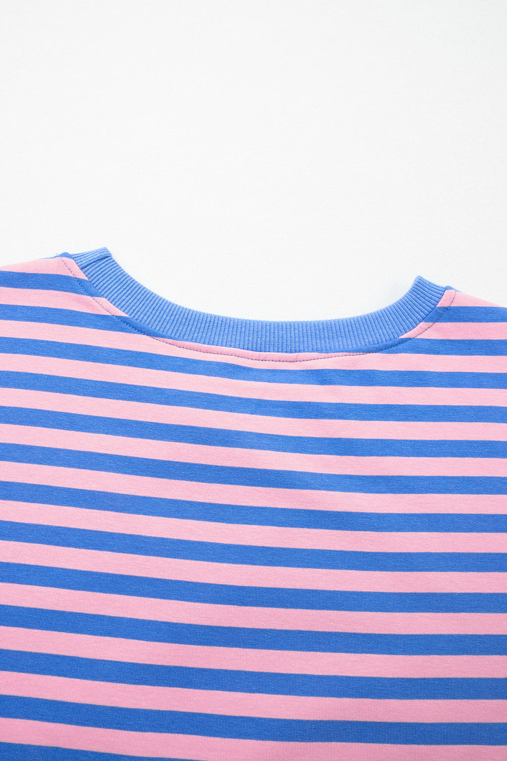 Pink Stripe Relaxed Short Sleeve Top Elastic Waist Drawstring Skort 2pcs Set