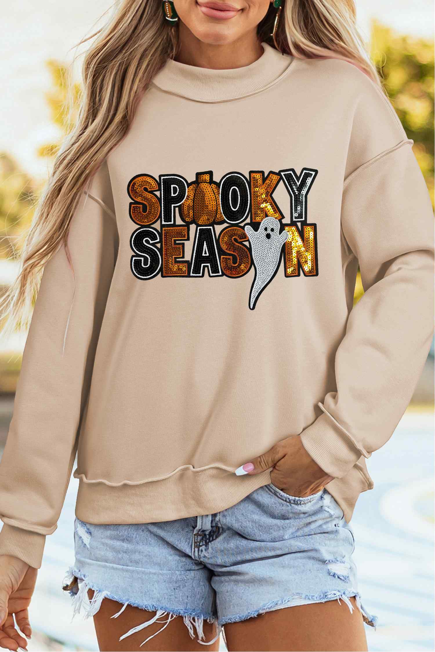 Spooky Season Sequin Sweatshirt