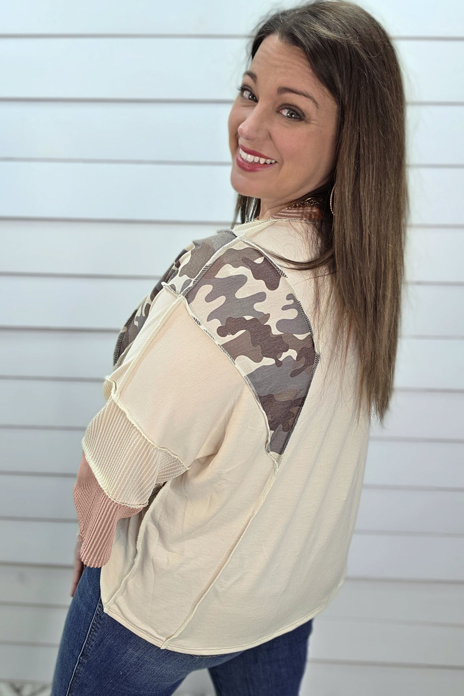 Camo Confidence Twist Top