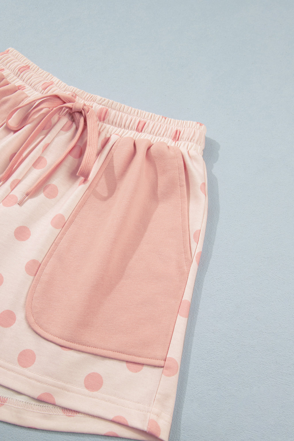 Sweet Pink Polka Dot Polo Shorts Set