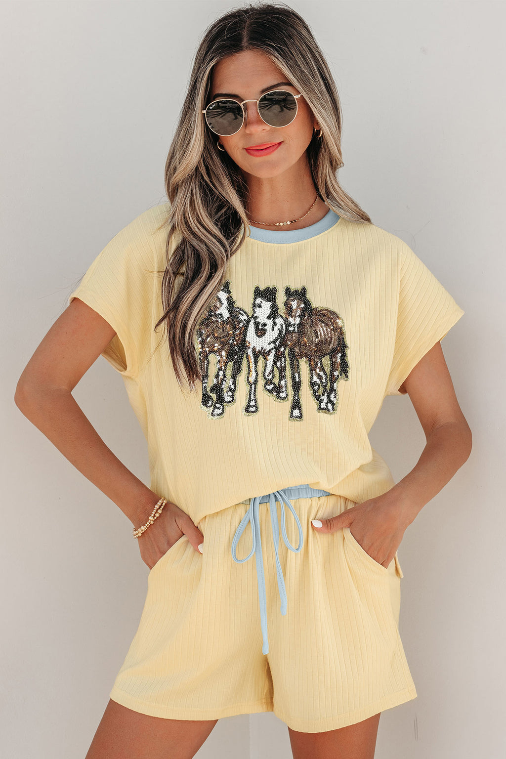 Golden Cowgirl Knit Set