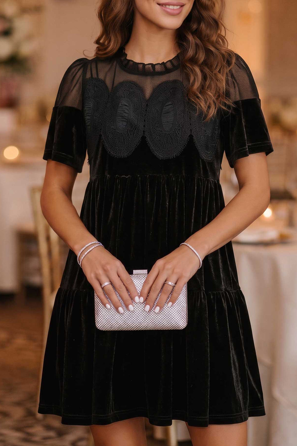Little Black Velvet Dress