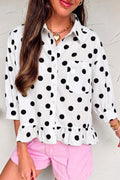 Sweet Dot Ruffle Top