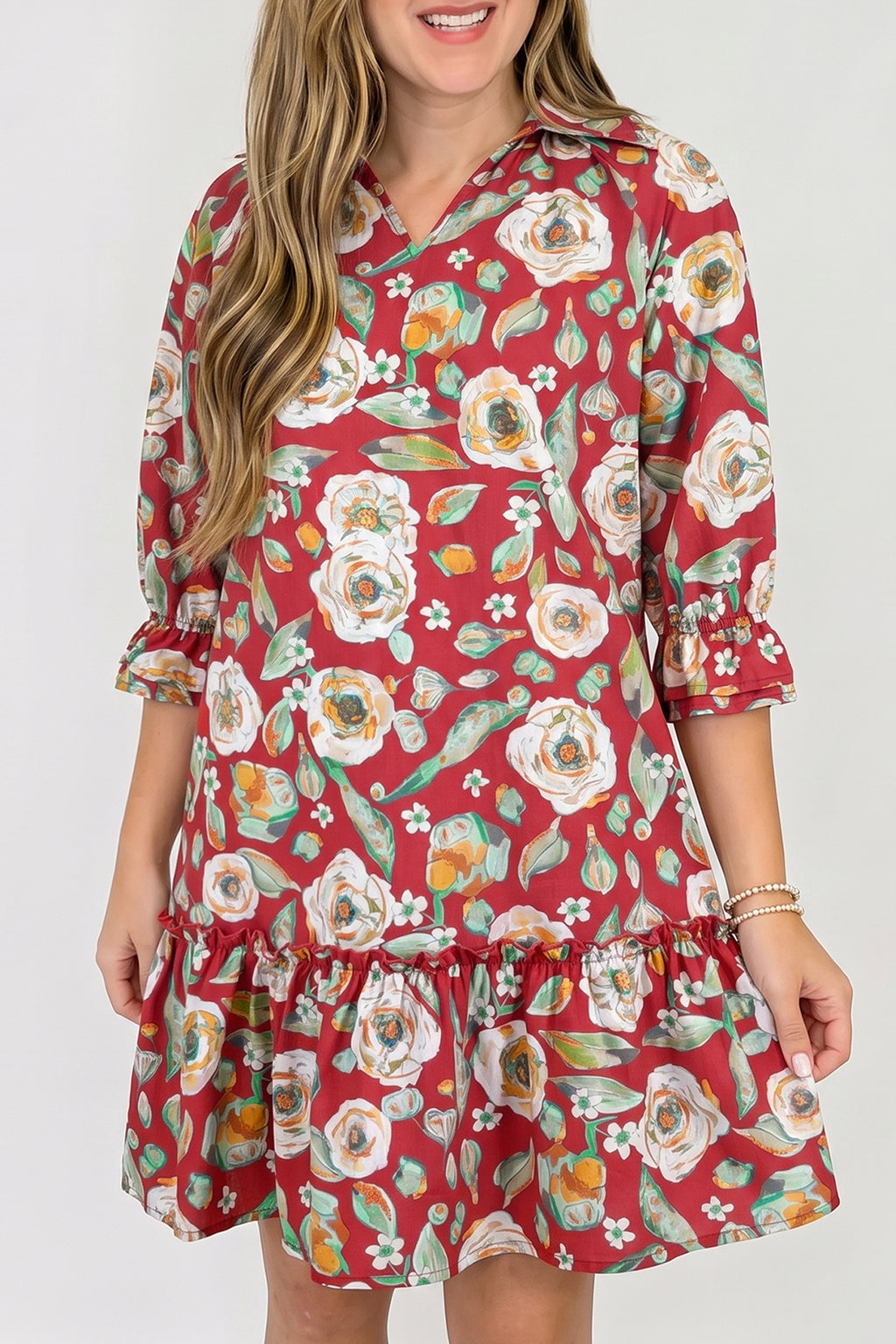 Ruby Floral Darling Dress