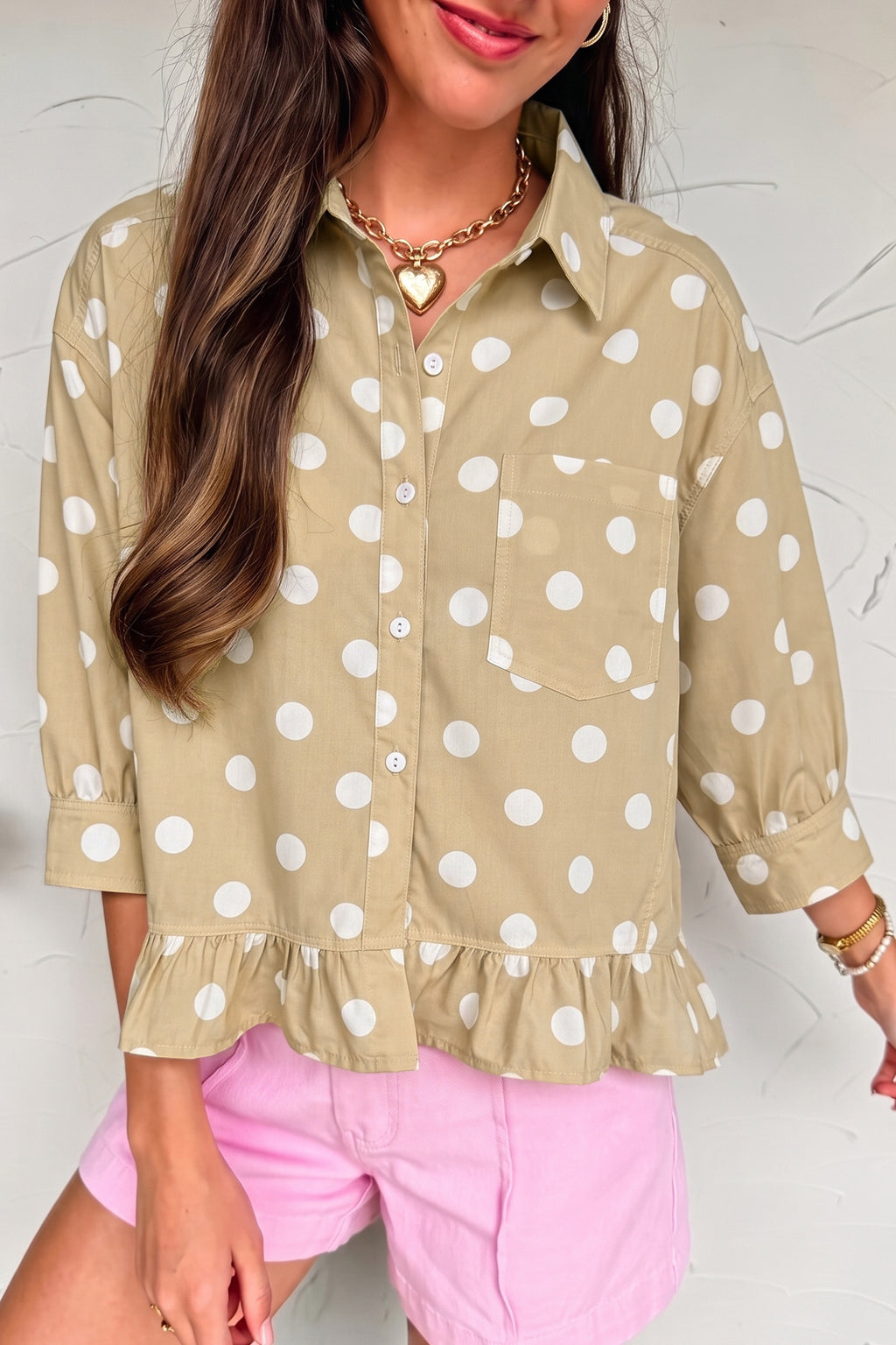 Sweet Dot Ruffle Top