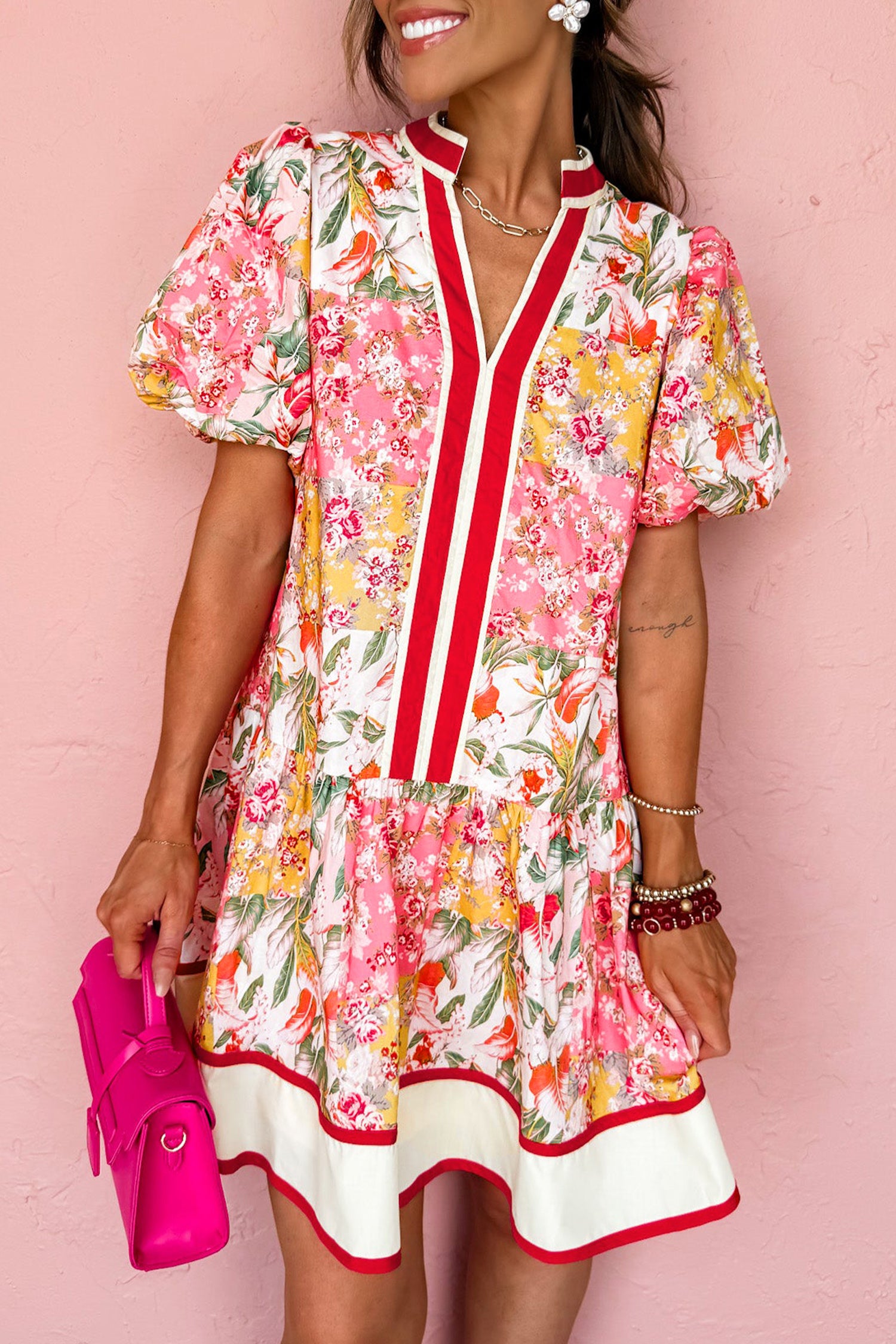 Wild Rose Ruffle Dress