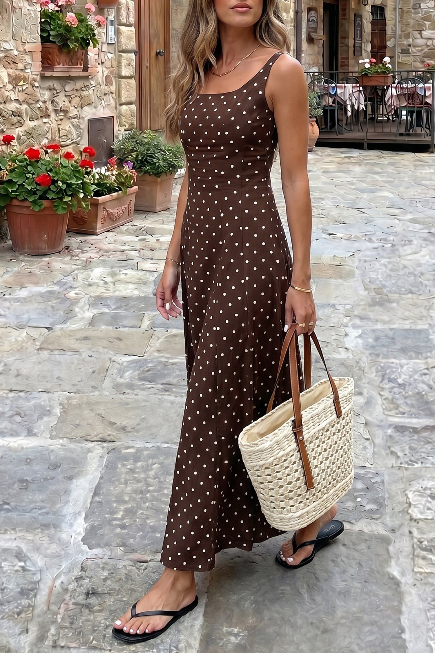 Sweetheart Dot Maxi Dress