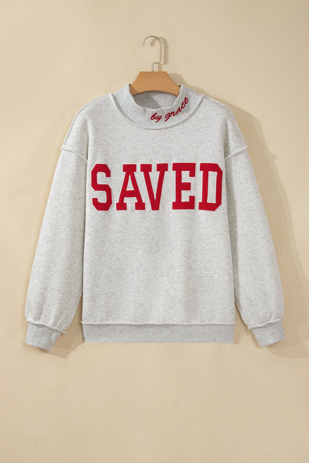 Saved By Grace Embroidered Sweatshirt