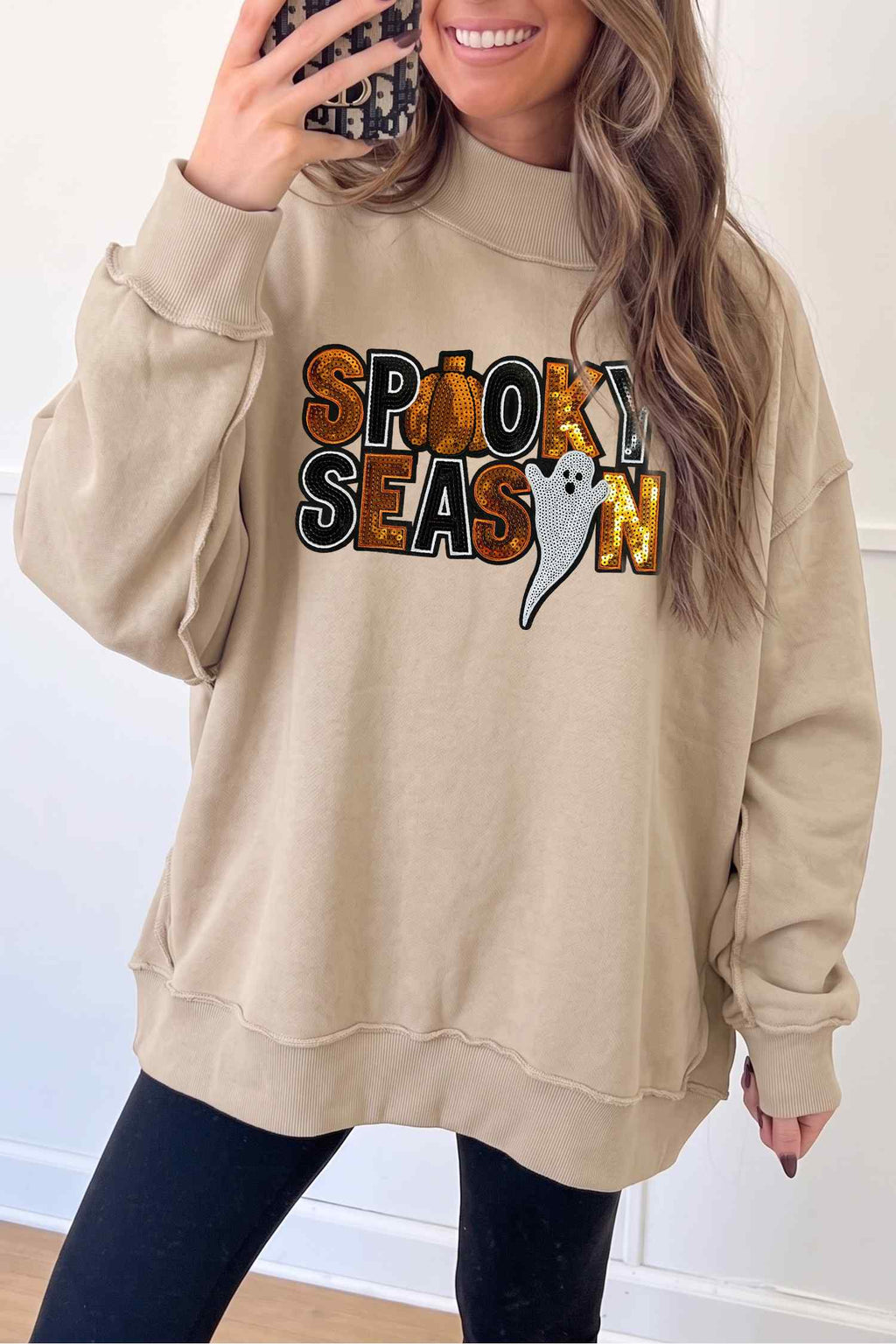 Spooky Season Sequin Sweatshirt