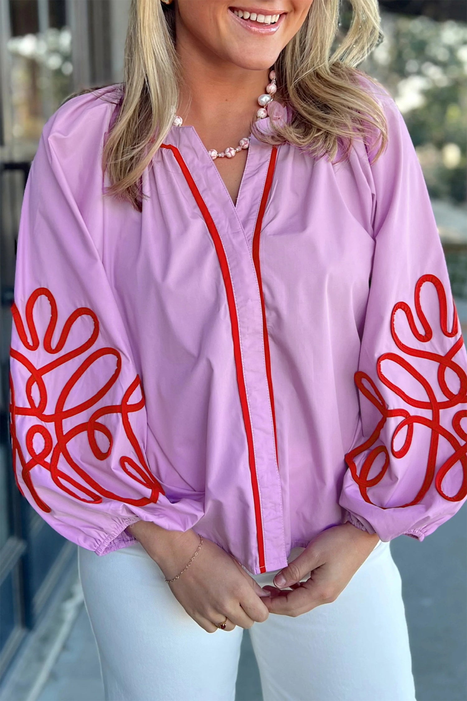 Lavender Bouquet Blouse