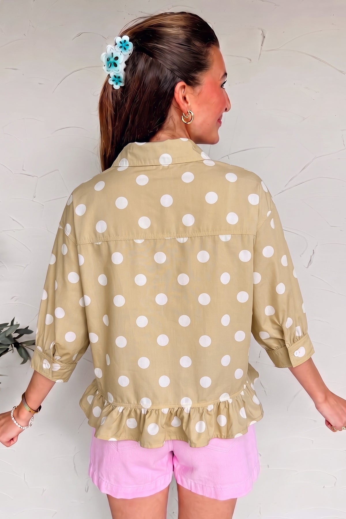 Sweet Dot Ruffle Top