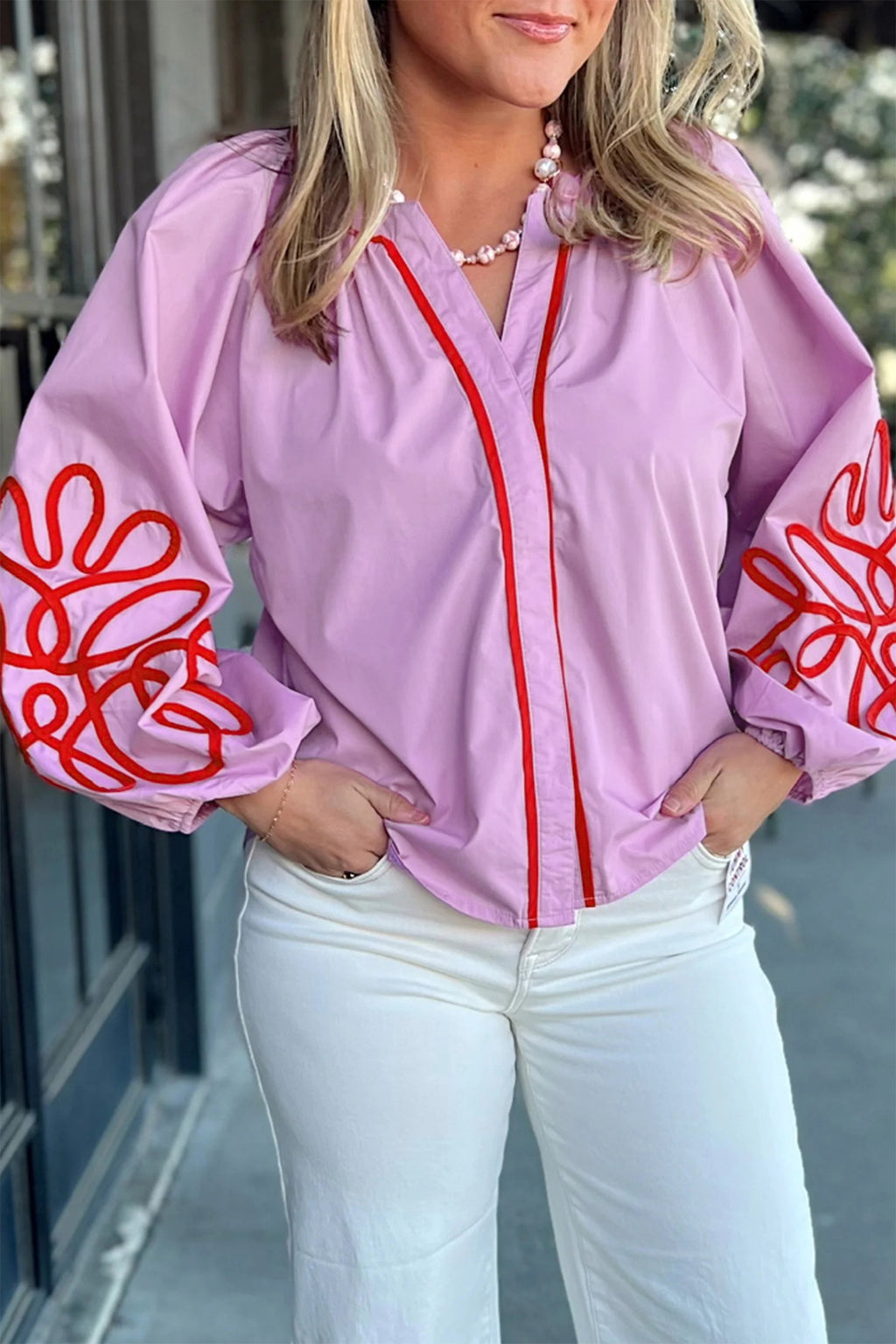 Lavender Bouquet Blouse