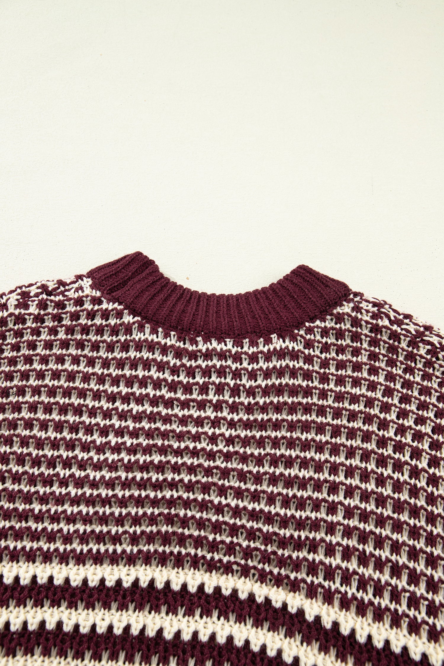 Black Stripe 3/4 Draped Sleeve Slouchy Sweater