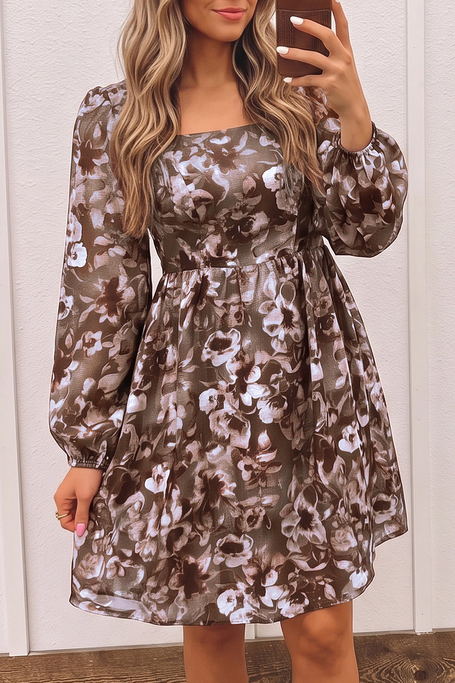 Coffeehouse Floral Dress