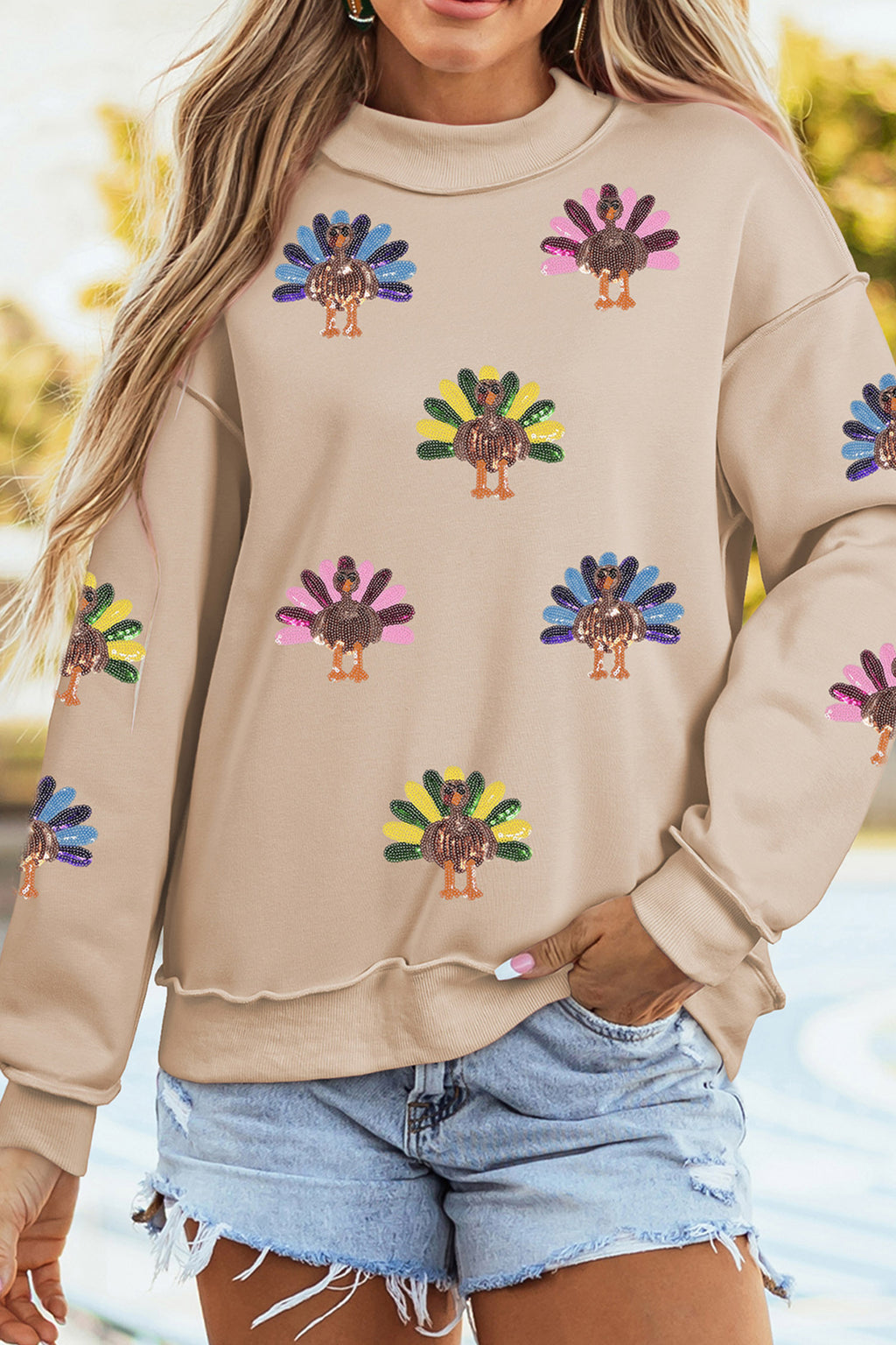 Thankful & Sparkly Turkey Sweatshirt