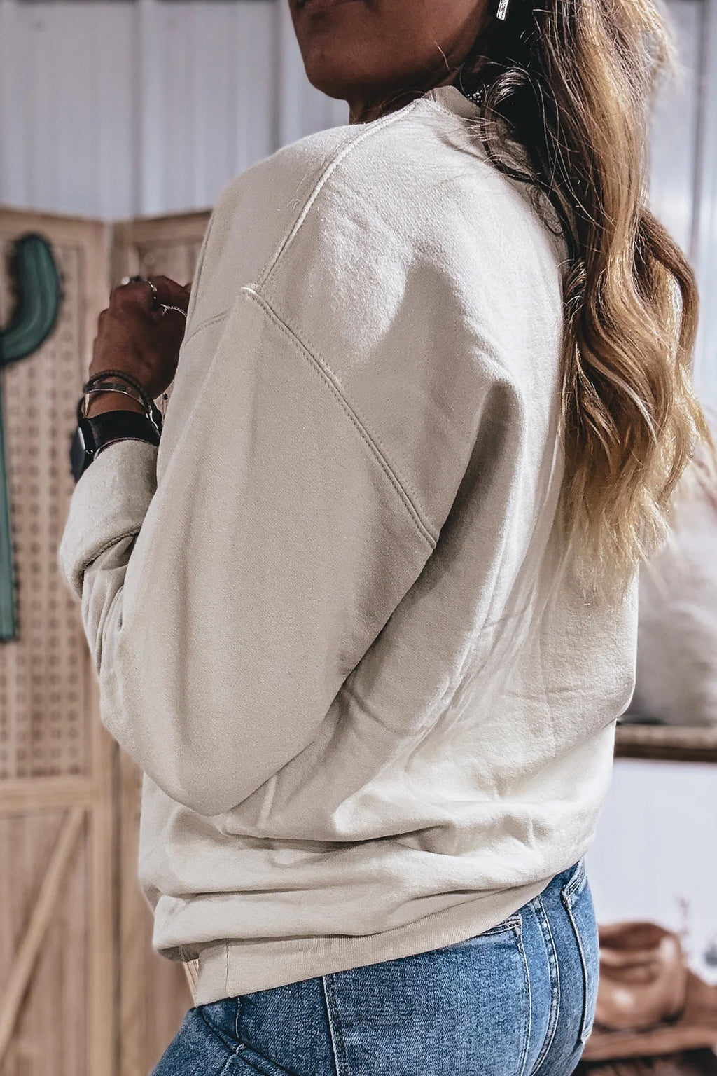 GOD IS GOOD Western Embroidered Crewneck