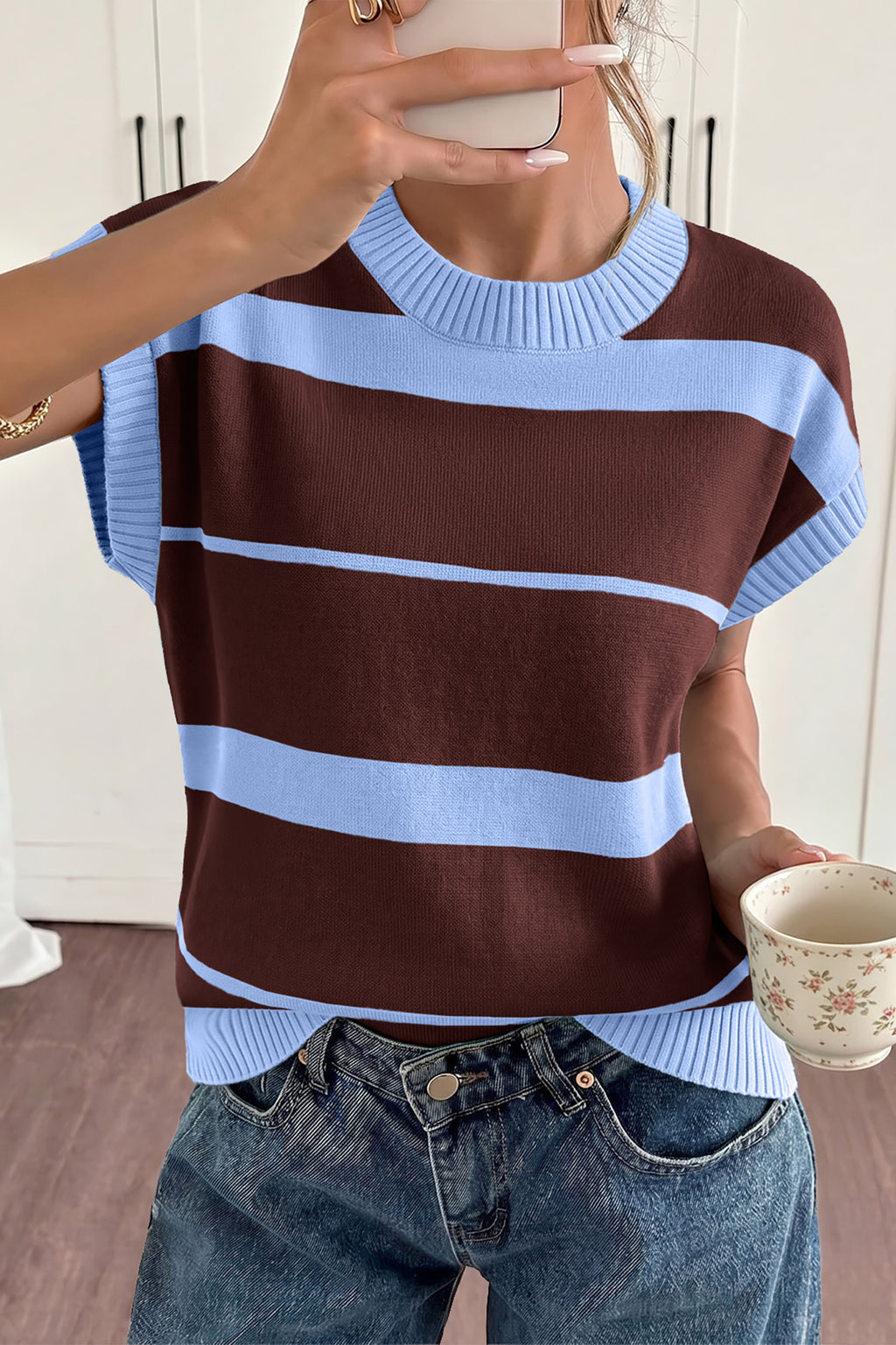 Breezy Blue Stripe Top