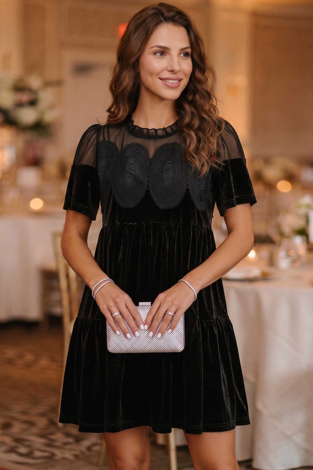 Little Black Velvet Dress